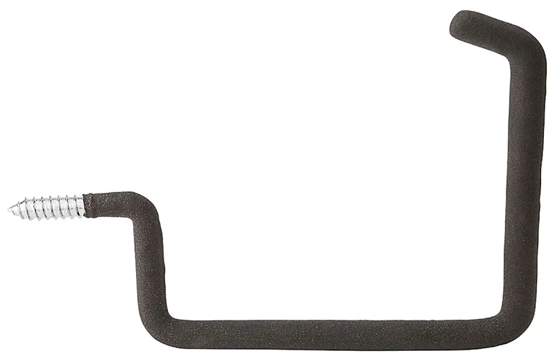 Storage Screw Hook, Black Vinyl Coated