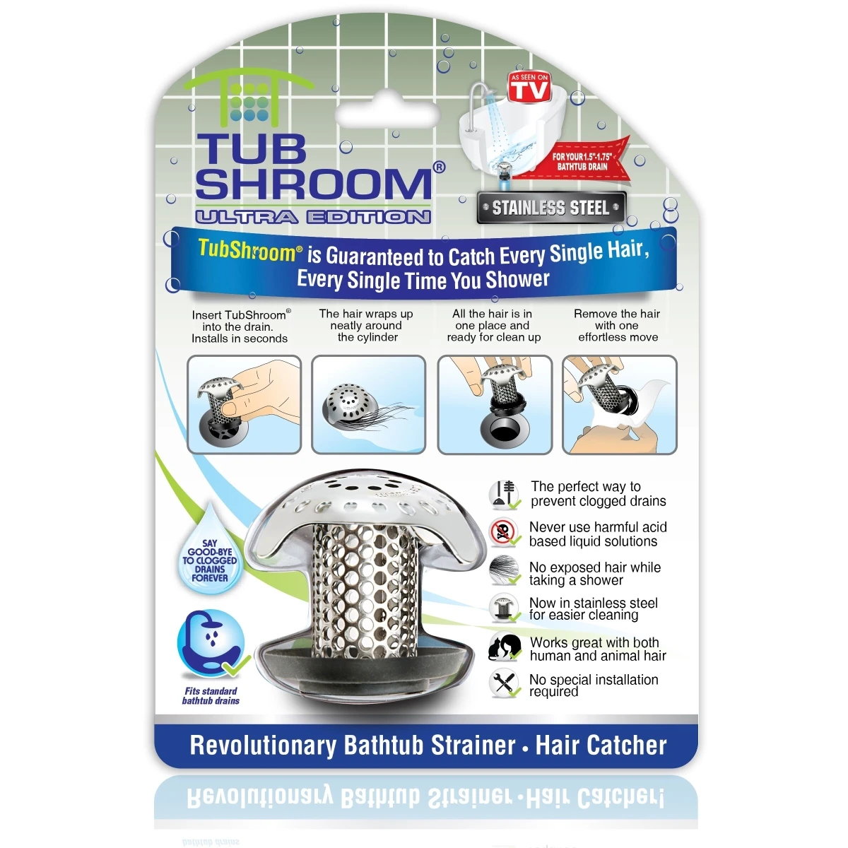 Drain Protector & Hair Catcher, Stainless Steel