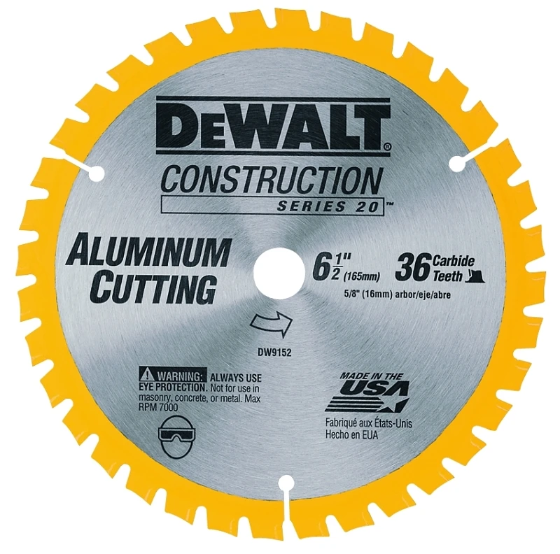 Aluminum-Cutting Saw Blade, 36-Tooth, 6-1/2 In.