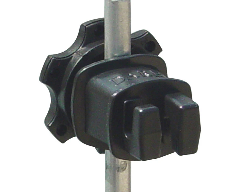 Electric Fence Insulator, Round Post, Screw-Tight, Black, 25-Pk.