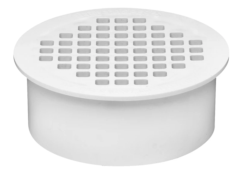 PVC Pipe Drain, Snap In, 4 In.