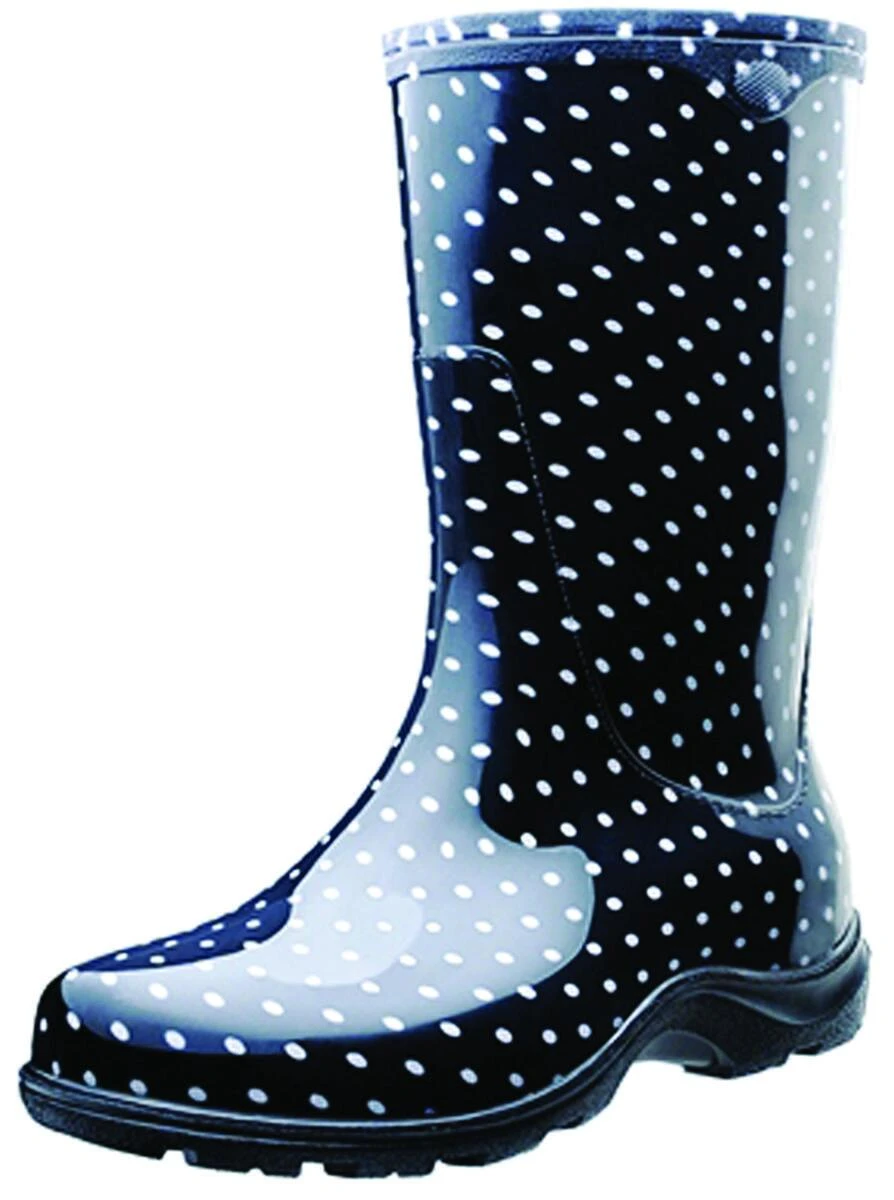 Tall Boot, Black Polka Dot, Women's Size 9