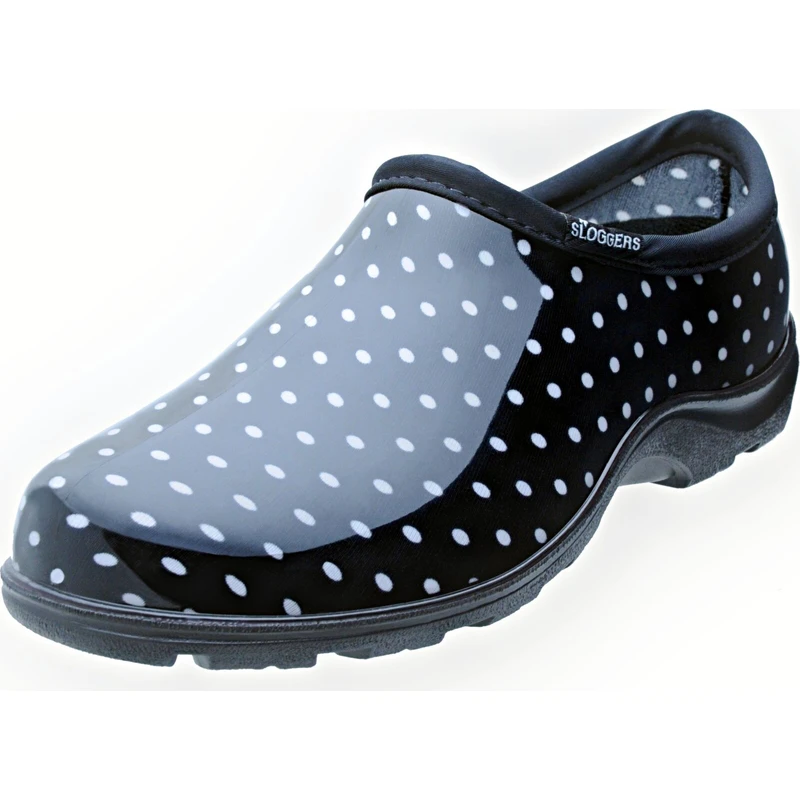 Garden Shoe, Black & White Polka Dot, Women's Size 9