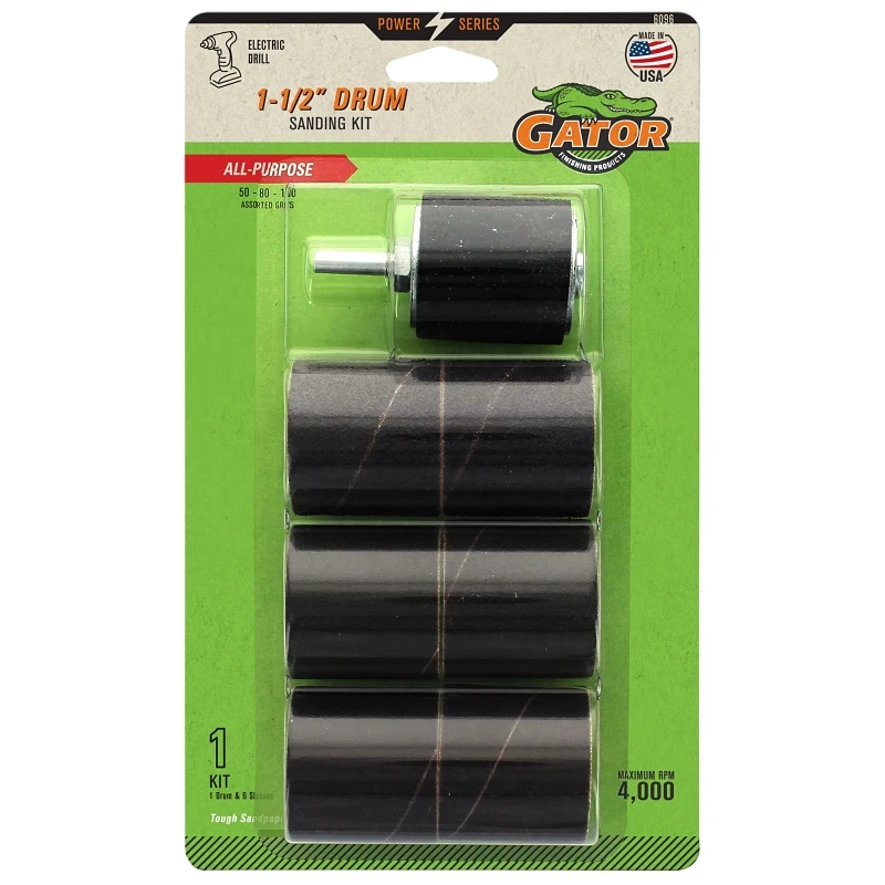 Drum-Sanding Sleeve Kit, 1.5 x 1.5 In., 6-Pk.