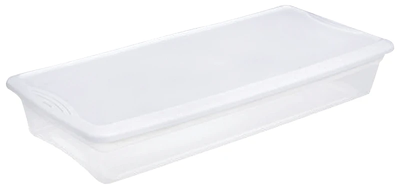Underbed Storage Box, Clear, 41-Qt.