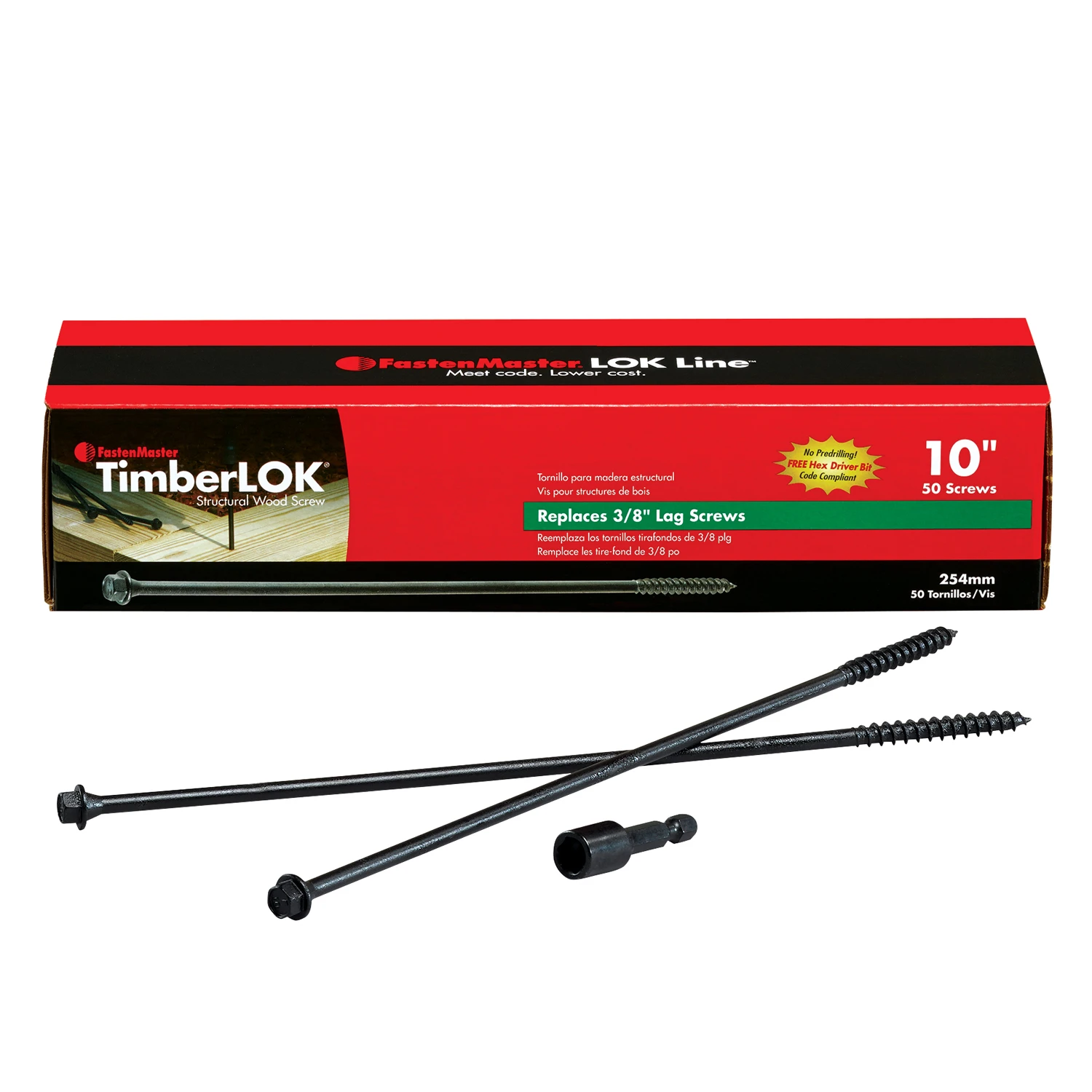 Timberlok Wood Screws, 10 In., 50-Pk.