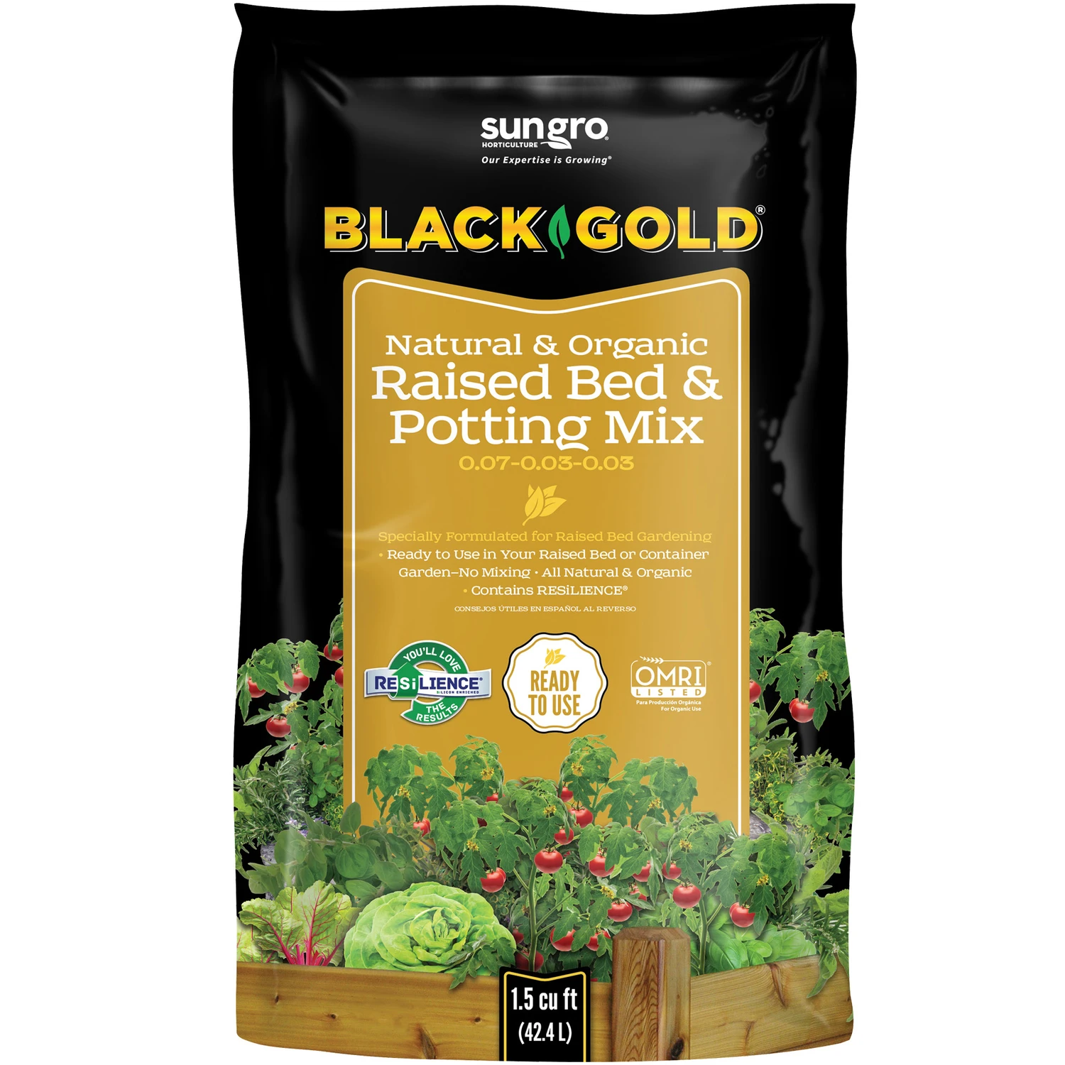 Natural & Organic Raised Bed & Potting Mix, 1.5-Cu. Ft.