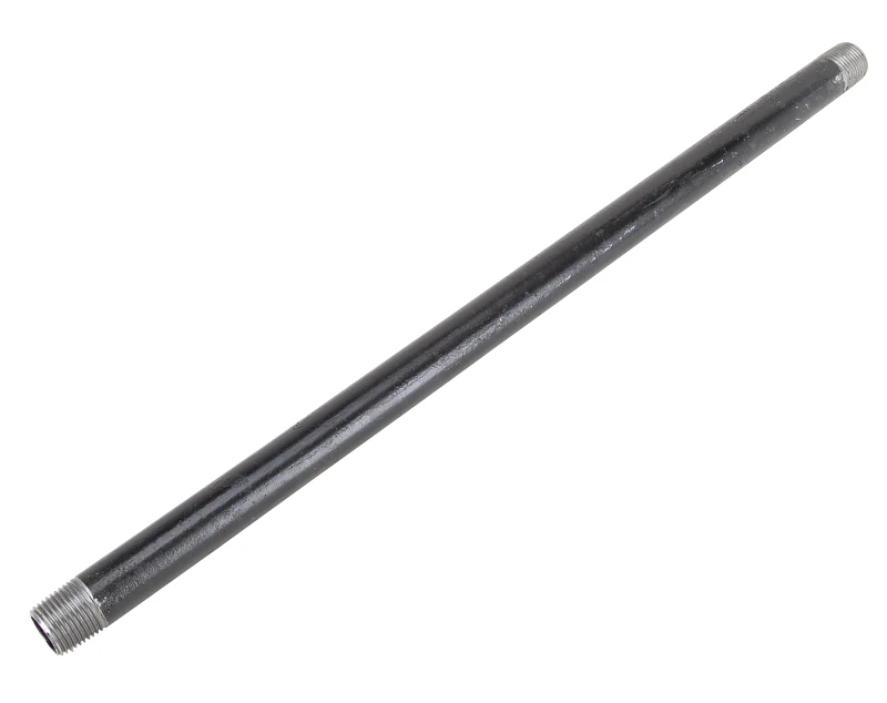 1/2 Inch X 18 Inch Black Steel Pipe Nipple - Model Bn 1/2x18-s