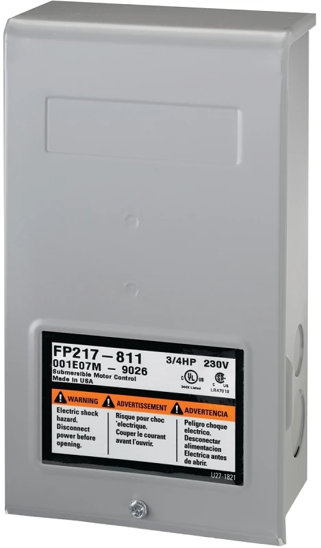 Well Pump Control Box, 0.75-HP