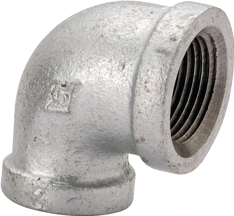 3/4 Inch Galvanized 90 Degree Elbow, Model 2a-3/4g, Threaded Connection
