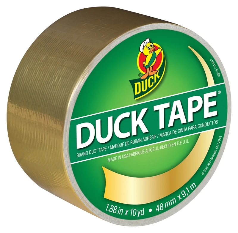 Duct Tape, Gold Metallic, 1.88-Inch x 10-Yard