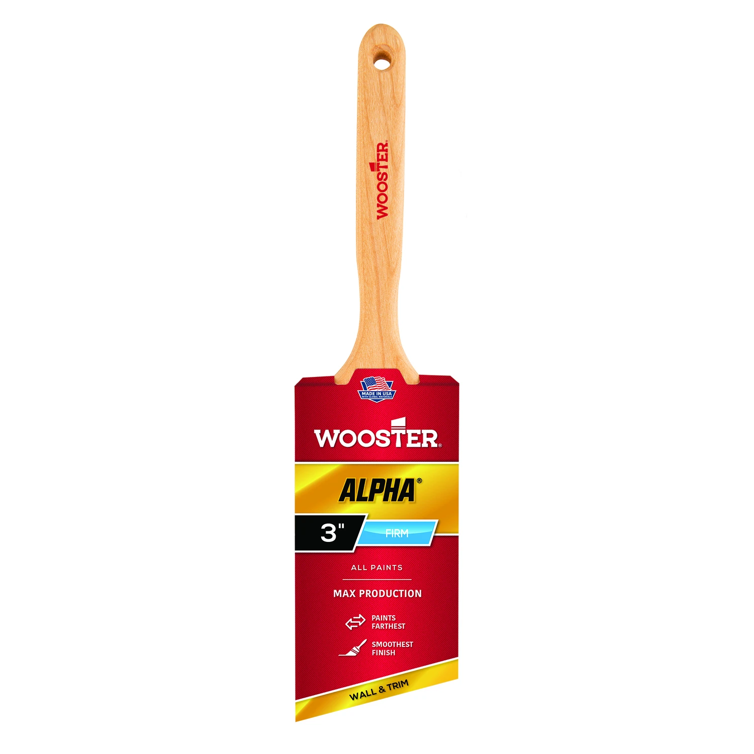 Alpha Angle Sash Paint Brush, Firm, 3-In.