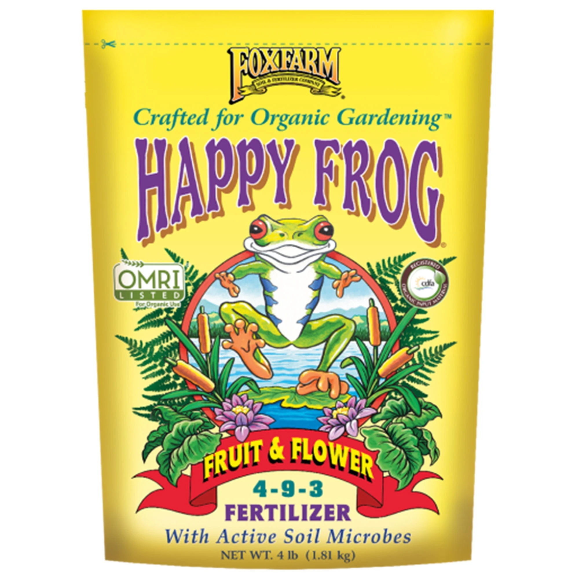 Happy Frog Fruit & Flower Fertilizer, 4-9-3 Formula, 4 Lbs.