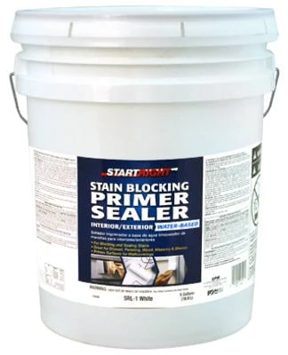 Stain Blocking Interior/Exterior Primer/Sealer, Latex, White, 5 Gallons