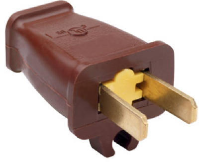 15a White Non-polarized Plug With Cord Clip For Residential And Commercial Use