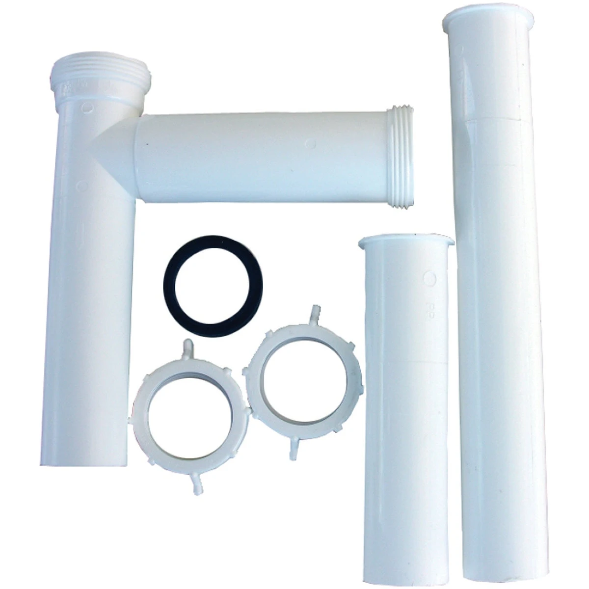 Disposal Installation Kit, Telescoping, PVC, 1-1/2 x 14 In.