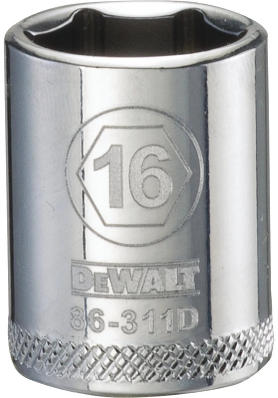 Metric Shallow Socket, 6-Point, 3/8 In. Drive, 16mm