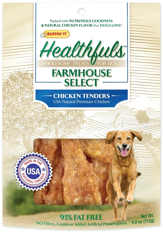 Healthfuls Farmhouse Selects Dog Treats, Chicken Jerky, 4-oz.