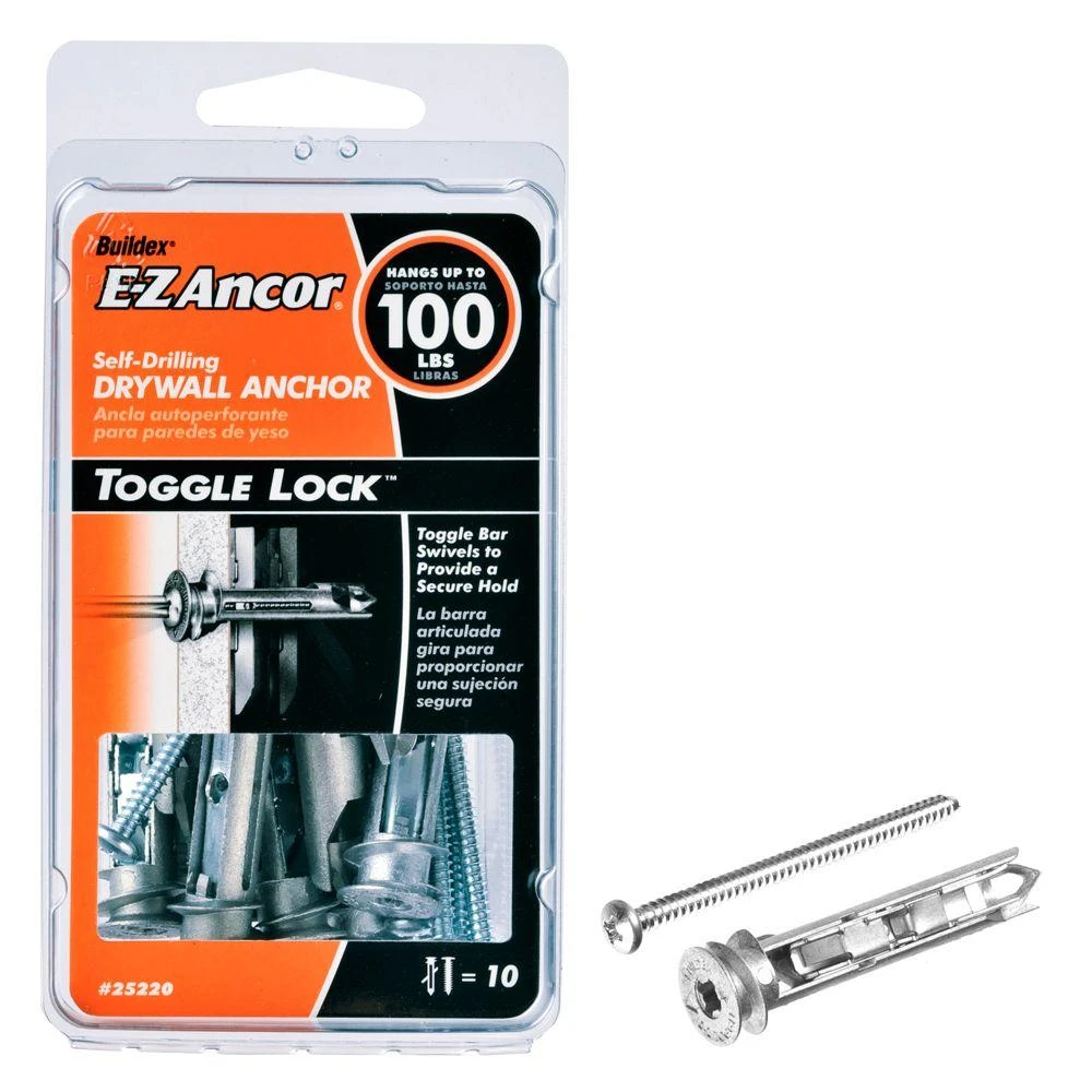 Drywall Toggle Bolts, Self-Drilling, 10-Pk.