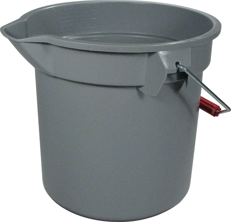 Brute Round Bucket, Gray, 14 Qt., 12 x 11.25 In.