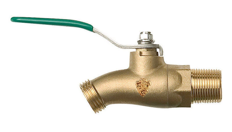No-Kink Ball Valve, Lead-Free, 3/4 MIP x 3/4 In. Hose Thread