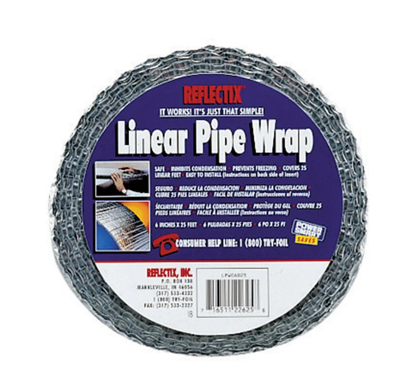 Spiral Pipe Wrap Foil, Standard Edge, 4-In. x 25-Ft.