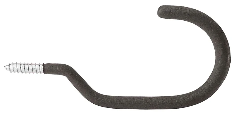 Bicycle Hook, Red Vinyl Coated, 10 In.