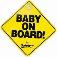 Baby On Board Sign, Yellow