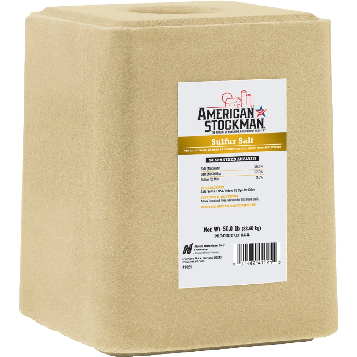 Sulphur Block Ag Salt, 50-Lbs.