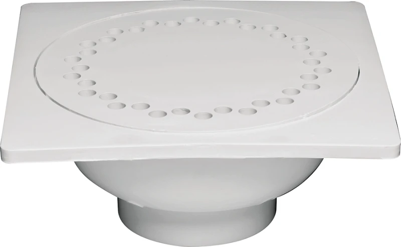Schedule 40 DWV PVC Pipe Fitting, Vinyl Bell Trap, 6 x 6 In.