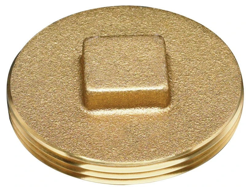 Brass Raised Head Plug,4 In.