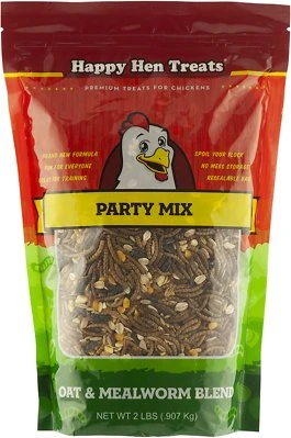 Poultry Mix, Mealworm & Oats, 2-Lbs.