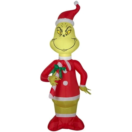 Christmas Inflatable Santa Grinch, 4 Ft.