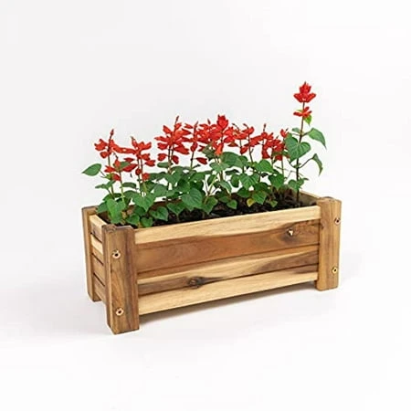 Rectangle Wood Planter, 16 x 7-In.