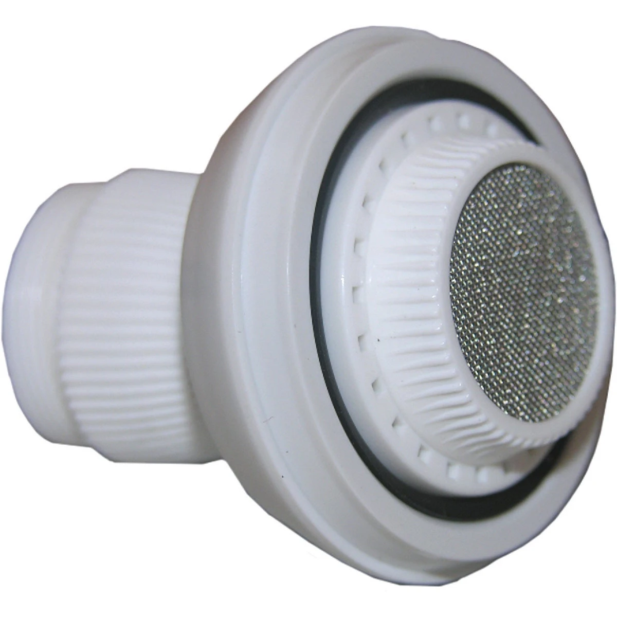Swivel Spray Kitchen Aerator, White Plastic, Dual Thread