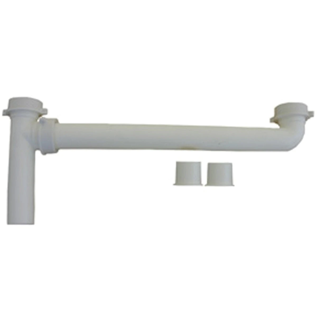 Kitchen Sink Outlet Drain, White Plastic, 1-1/2 O.D. x 16 In.