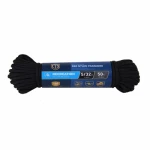Paracord 550 Nylon Rope, Black, 5/32 In. x 50 Ft.