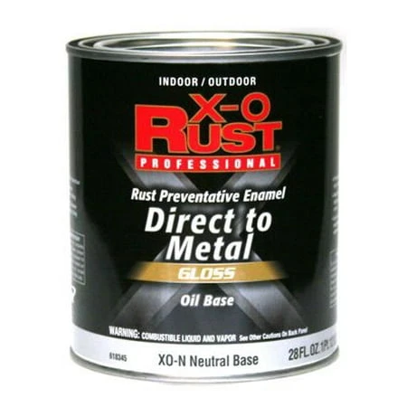 X-O Rust Premium Anti-Rust Enamel, Oil-Base Neutral Base, Interior/Exterior, 1 Qt.