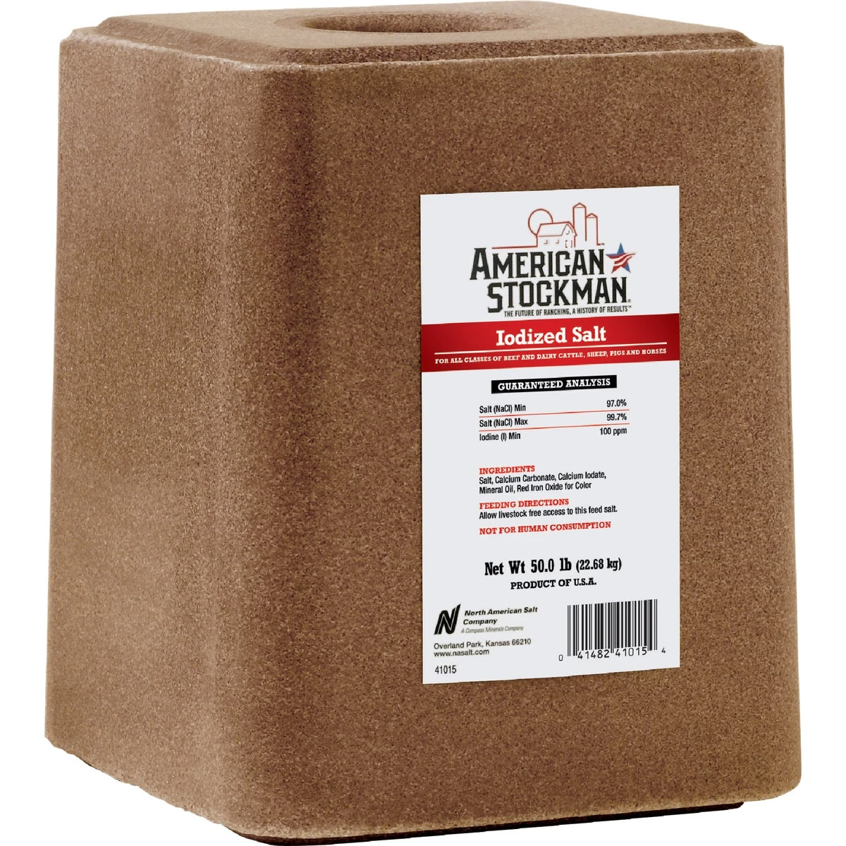 Iodized Block Ag Salt 50-Lbs.