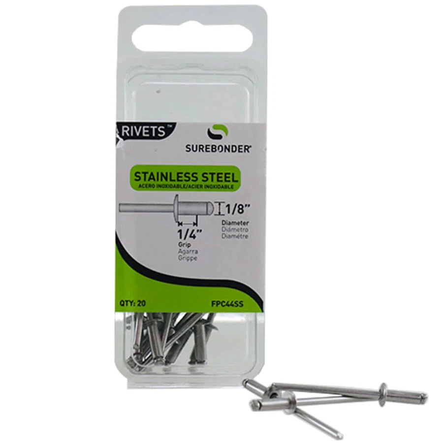 20-Pack Medium Stainless-Steel Rivets