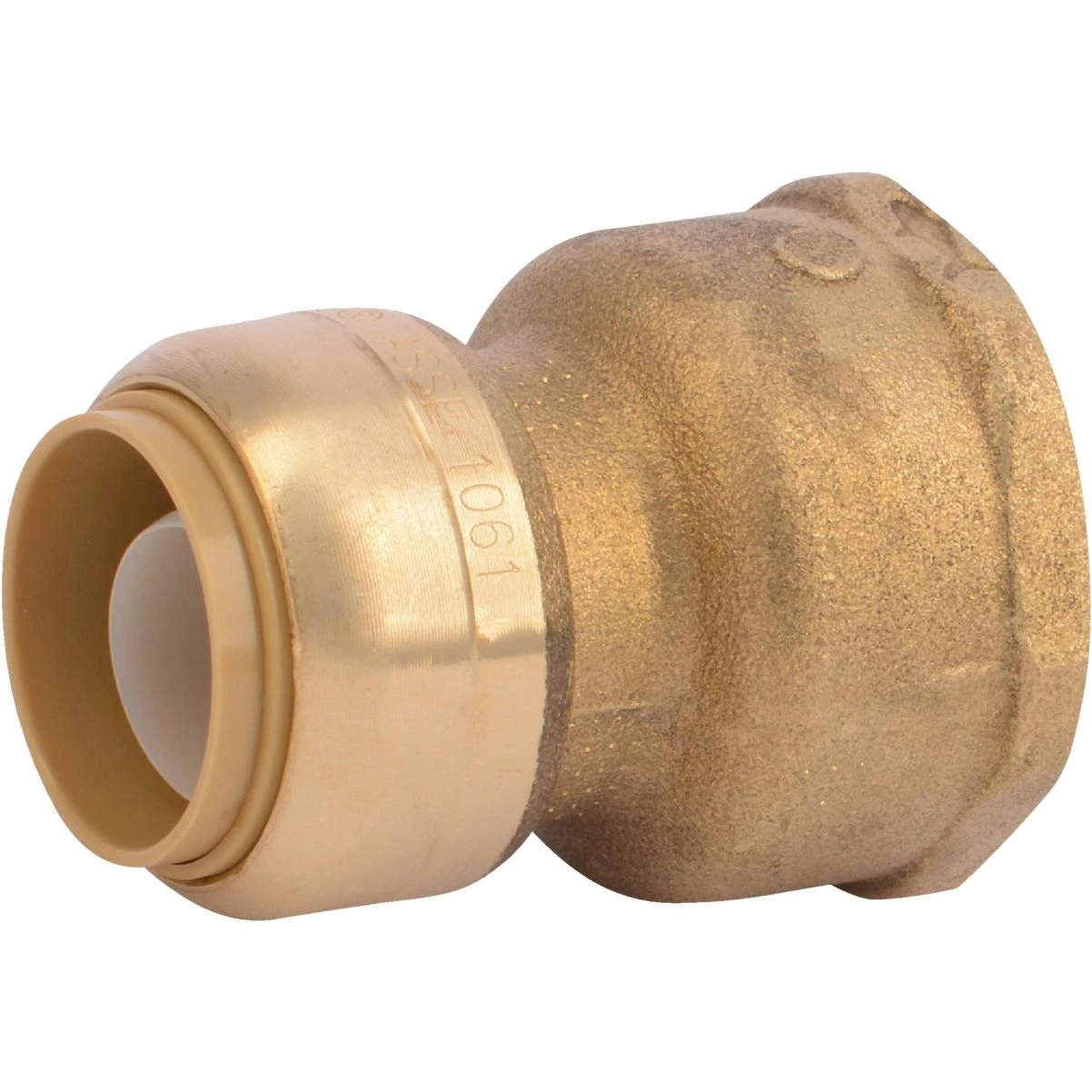 SharkBite Brass Push‑to‑Connect Water Softener Adapter, 3/4" x 1"