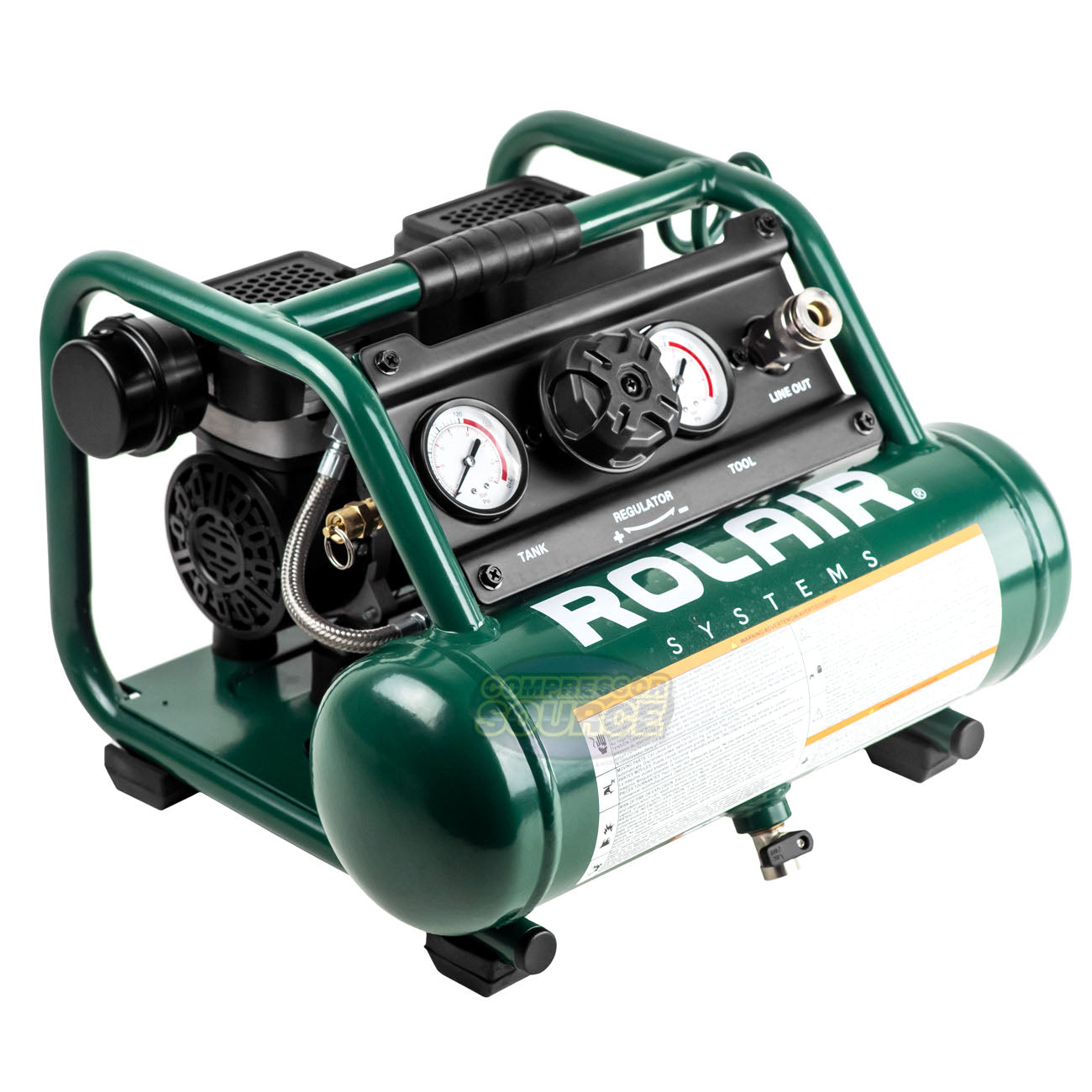 .5 HP 1 Gallon 1 CFM @ 90 PSI Portable Air Compressor Oilless Rolair AB5Plus