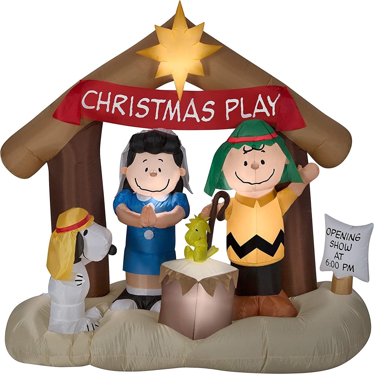 Airblown Peanuts Nativity Scene Inflatable