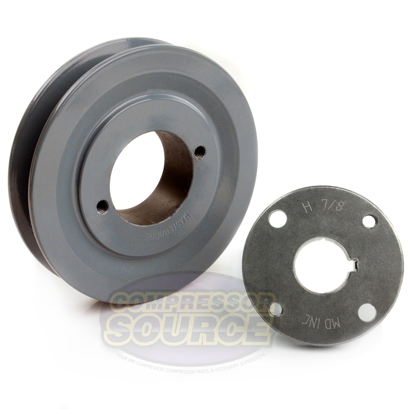 4.75" Single Groove A Section 4L Sheave with 7/8" (0.875") H-Style Split Taper Bushing - AK49H