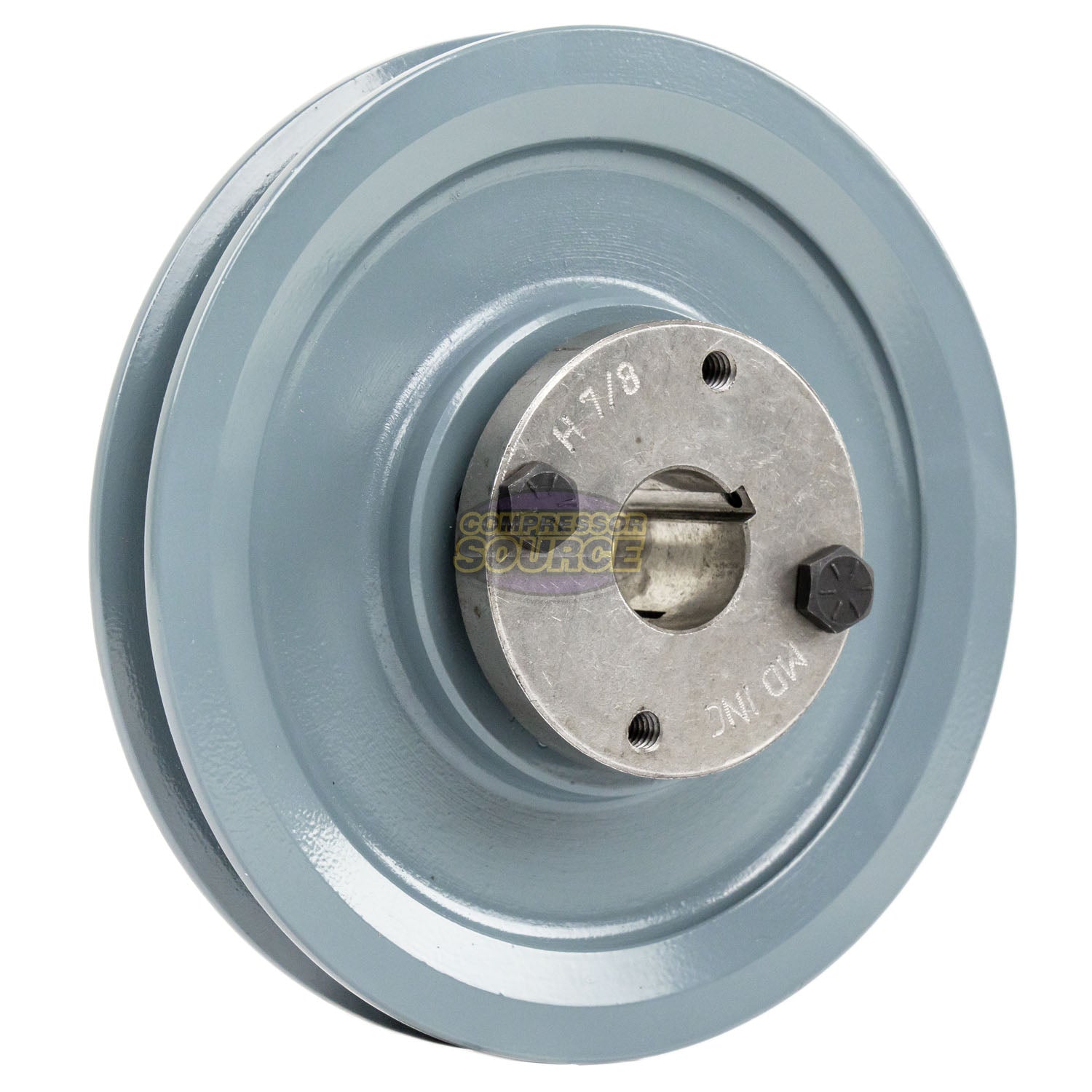 5.75" Single Groove A Section 4L Sheave with 7/8" (0.875") H-Style Split Taper Bushing - AK59H