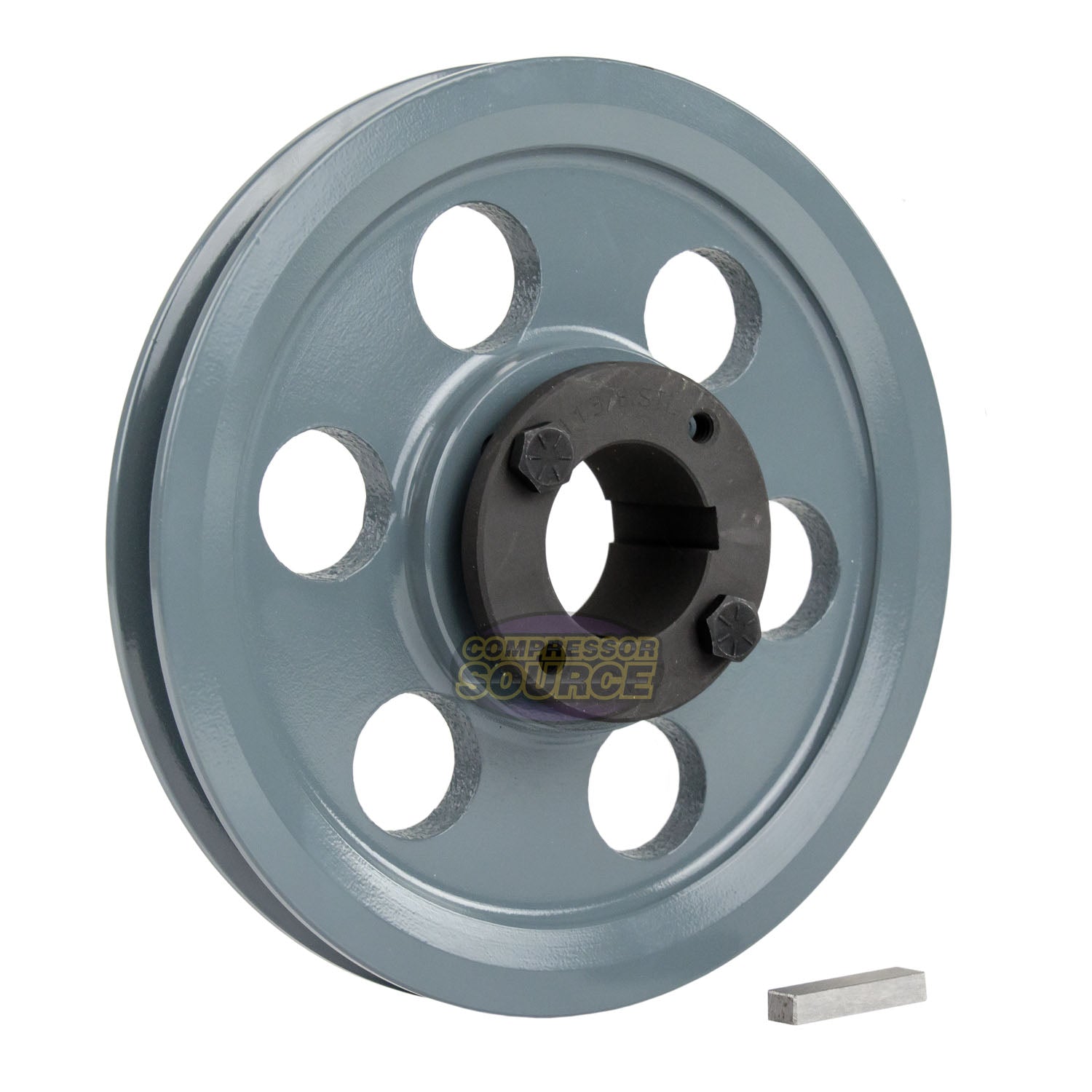 6" Single Groove A Section 4L Sheave with 1-3/8" (1.375") H-Style Split Taper Bushing - AK61H