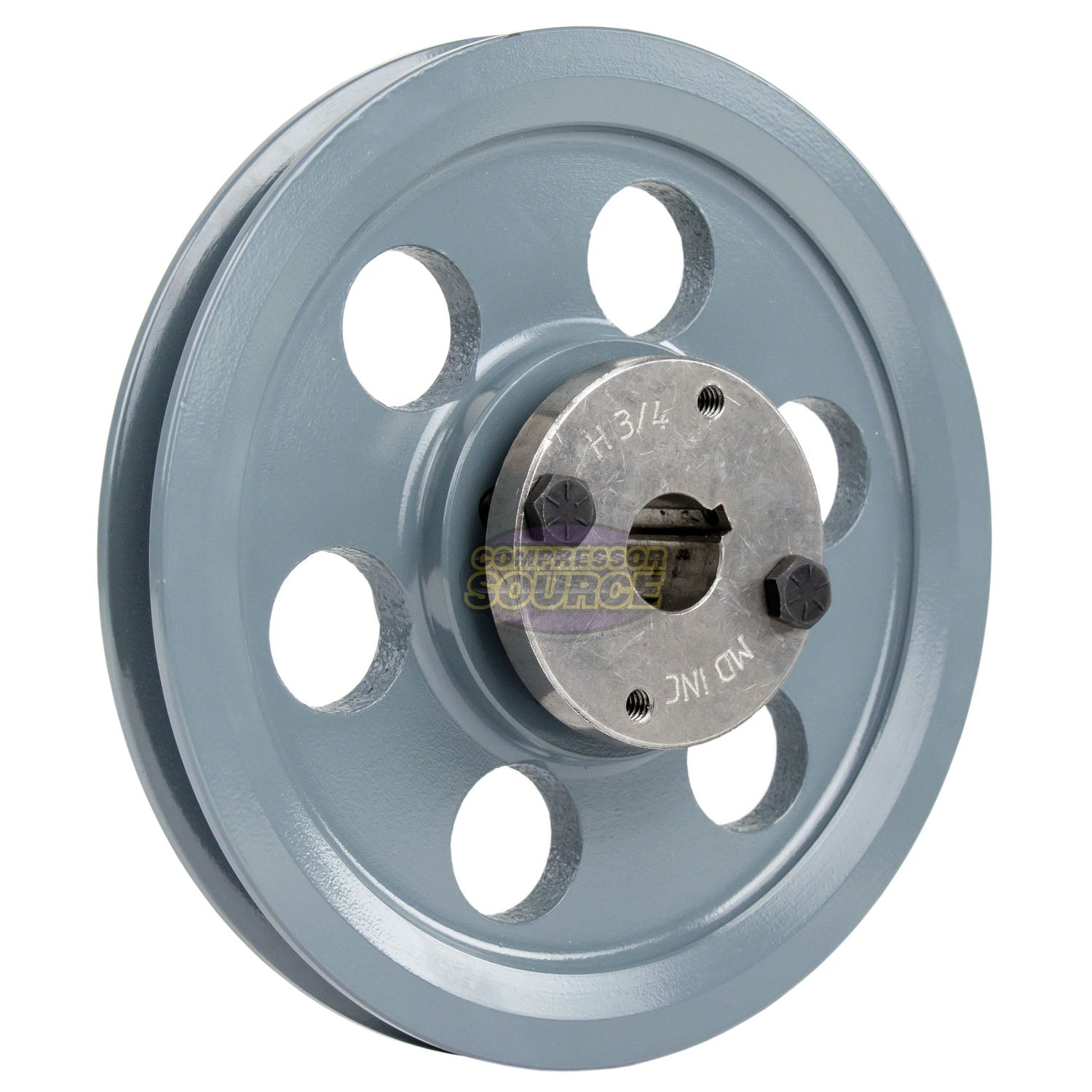 8.25" Single Groove A Section 4L Sheave with 3/4" (0.750") H-Style Split Taper Bushing - AK84H