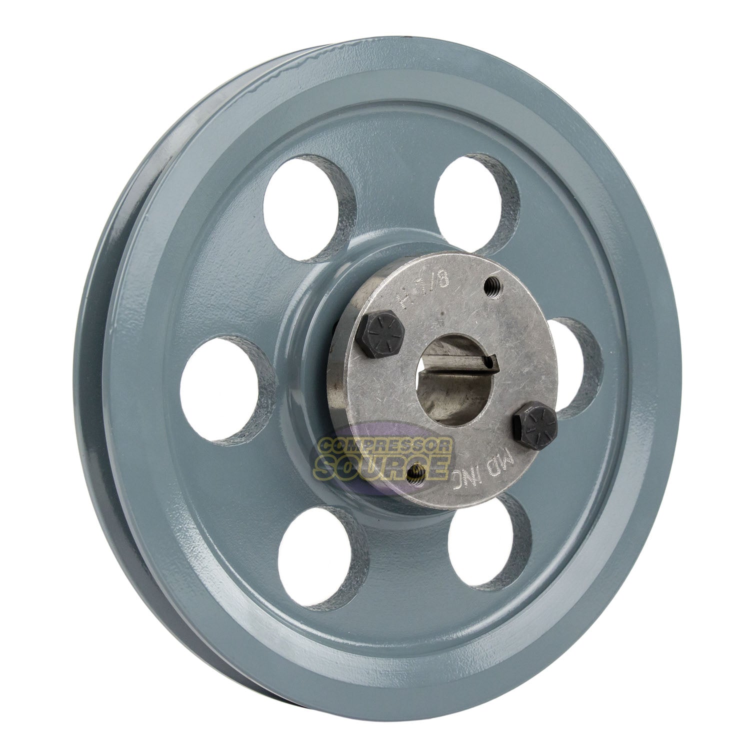 6" Single Groove A Section 4L Sheave with 7/8" (0.875") H-Style Split Taper Bushing - AK61H