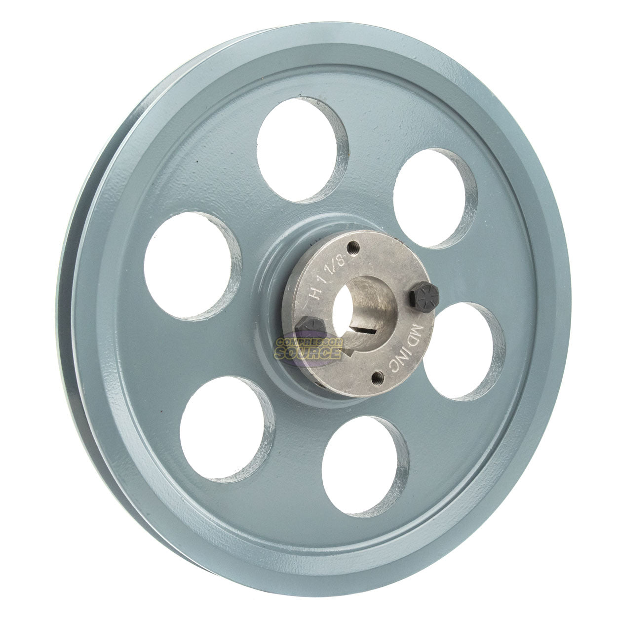 8.75" Single Groove A Section 4L Sheave with 1-1/8" (1.125") H-Style Split Taper Bushing - AK89H