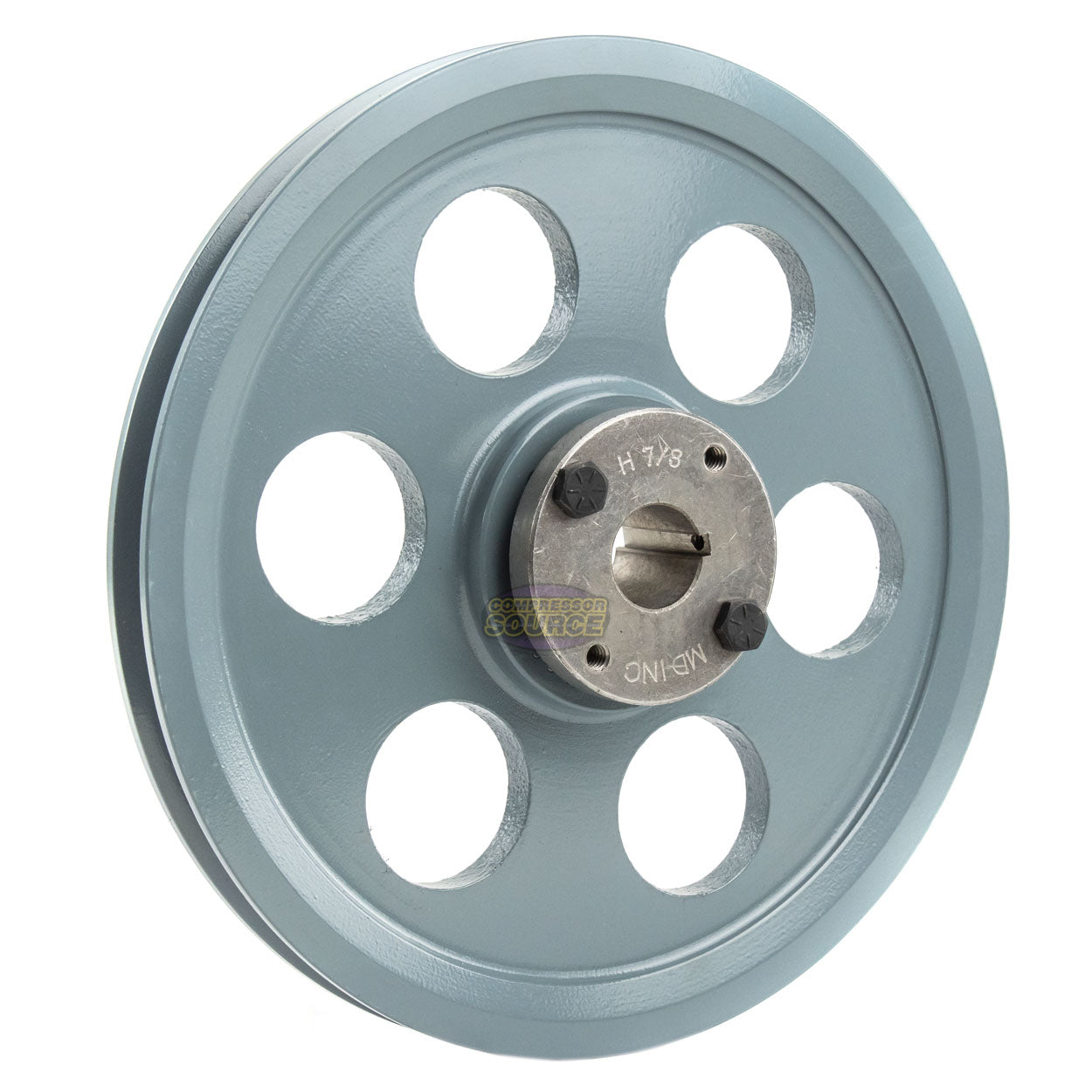 8.75" Single Groove A Section 4L Sheave with 7/8" (0.875") H-Style Split Taper Bushing - AK89H